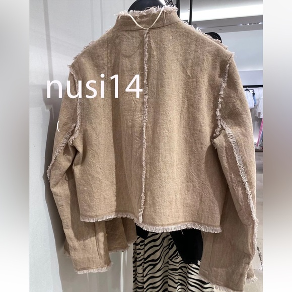 ZARA SHORT 100% LINEN JACKET ZW COLLECTION $129.00 Size XS NWT - Picture 13 of 13